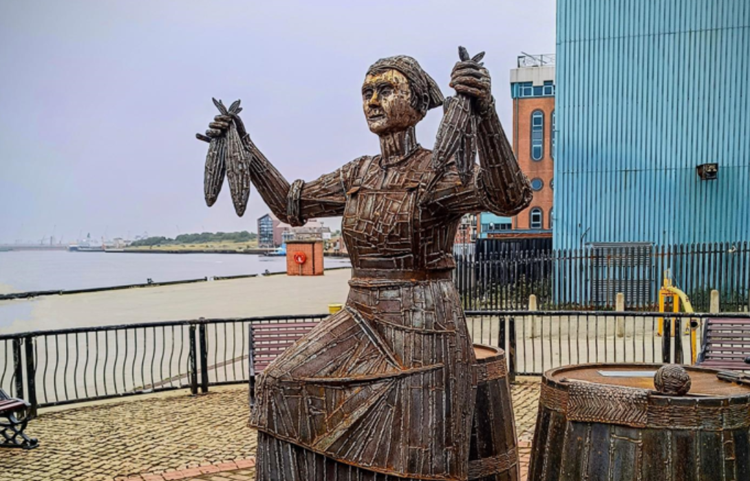 A New Landmark in North Shields: The Herring Girl Statue